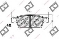 Комплект тормозных колодок DJ PARTS BP1292