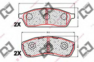 Комплект тормозных колодок DJ PARTS BP1832