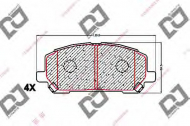 Комплект тормозных колодок DJ PARTS BP1604