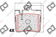Комплект тормозных колодок DJ PARTS BP1965