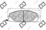 Комплект тормозных колодок DJ PARTS BP1397