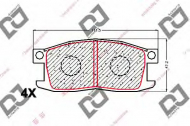 Комплект тормозных колодок DJ PARTS BP1735