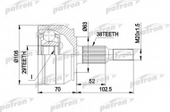 Шарнирный комплект PATRON PCV1033