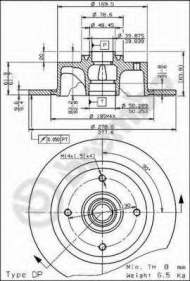 Тормозной диск BREMBO 08.2691.10