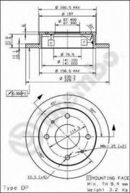 Тормозной диск BREMBO 08.7811.20