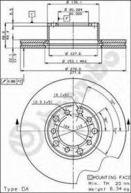 Тормозной диск BREMBO 09.2465.10