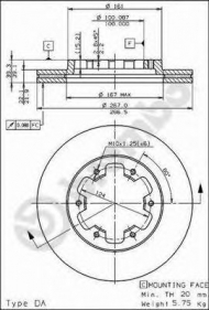 Тормозной диск BREMBO 09.5873.10