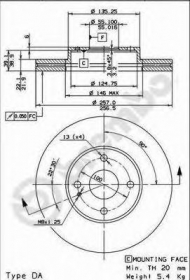 Тормозной диск BREMBO 09.6771.14