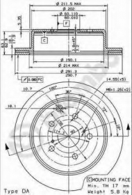 Тормозной диск BREMBO 09.6915.10