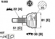 Шарнир PEX 10.003