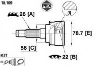 Шарнир PEX 10.109