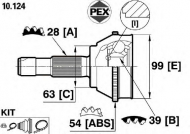 Шарнир PEX 10.124