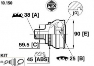 Шарнир PEX 10.150