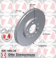 Тормозной диск ZIMMERMANN 430.1483.20