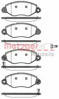 Комплект тормозных колодок METZGER 0772.12