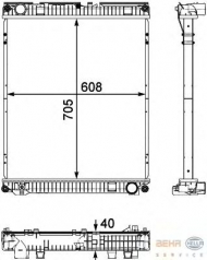 Теплообменник BEHR HELLA SERVICE 8MK 376 730-621