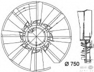 Рабочее колесо вентилятора BEHR HELLA SERVICE 8MV 376 756-081