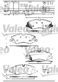 Комплект тормозных колодок VALEO 601324