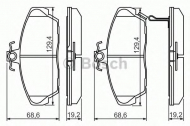 Комплект тормозных колодок BOSCH 0 986 424 214