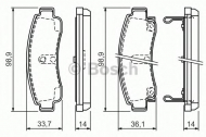 Комплект тормозных колодок BOSCH 0 986 424 299