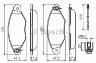 Комплект тормозных колодок BOSCH 0 986 424 455