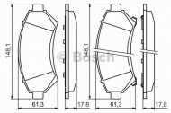 Комплект тормозных колодок BOSCH 0 986 424 466