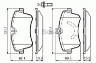 Комплект тормозных колодок BOSCH 0 986 424 517