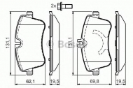 Комплект тормозных колодок BOSCH 0 986 424 518
