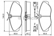 Комплект тормозных колодок BOSCH 0 986 424 556
