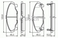 Комплект тормозных колодок BOSCH 0 986 424 590