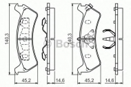 Комплект тормозных колодок BOSCH 0 986 424 655
