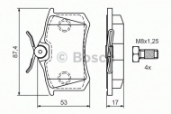 Комплект тормозных колодок BOSCH 0 986 424 751