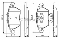 Комплект тормозных колодок BOSCH 0 986 424 825