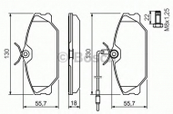 Комплект тормозных колодок BOSCH 0 986 461 765