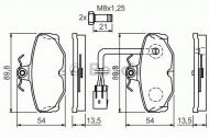 Комплект тормозных колодок BOSCH 0 986 461 767