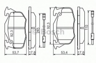 Комплект тормозных колодок BOSCH 0 986 469 860
