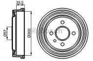 Тормозный барабан BOSCH 0 986 477 021