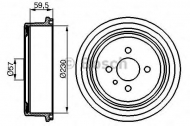 Тормозный барабан BOSCH 0 986 477 022