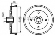 Тормозный барабан BOSCH 0 986 477 030