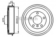 Тормозный барабан BOSCH 0 986 477 043