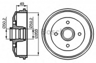 Тормозный барабан BOSCH 0 986 477 050