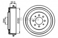 Тормозный барабан BOSCH 0 986 477 067