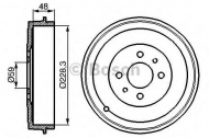 Тормозный барабан BOSCH 0 986 477 088
