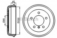 Тормозный барабан BOSCH 0 986 477 101