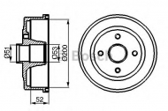 Тормозный барабан BOSCH 0 986 477 135