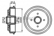 Тормозный барабан BOSCH 0 986 477 149