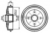 Тормозный барабан BOSCH 0 986 477 151