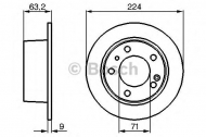 Тормозной диск BOSCH 0 986 478 141