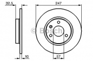 Тормозной диск BOSCH 0 986 478 142