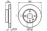 Тормозной диск BOSCH 0 986 478 346